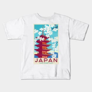 Japan Vintage Travel Poster 1930s Kids T-Shirt